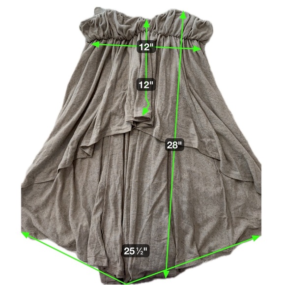 Free People Lacey Tunic Asymmetrical Babydoll Tank Tunic Beige Gray Size S - Picture 9 of 16